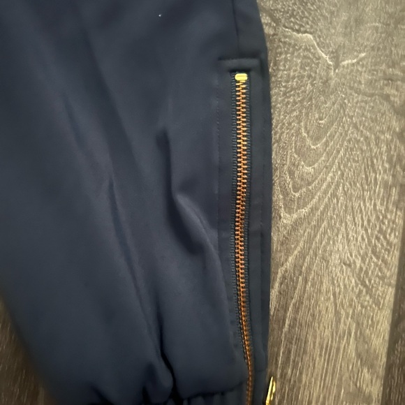 ZYIA Navy Jogger Pants with Gold Zipper Detail - Picture 3 of 5